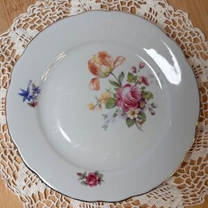 ✨ 5 for $25 DEAL! ✨ Vintage Kahla Floral Saucer Plate Scalloped Gold Rim